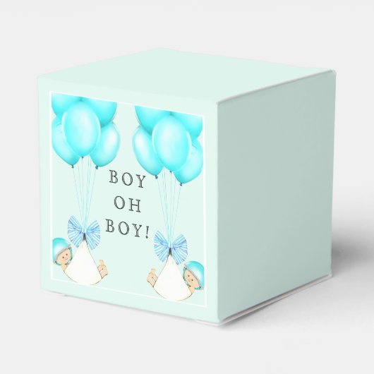 Baby shower Boy Twins Bedankdoosjes (Achterkant)