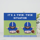 Baby shower Boy Twins Kaart (Staand voorkant)