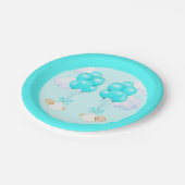 Baby shower Boy Twins Papieren Bordje (Gekanteld)