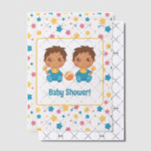 Baby shower Boy Twins Stars Dark Insert Vellum Uitnodigingen (Offset (Uitnodiging))