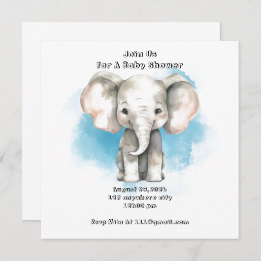 baby shower Boy-uitnodiging Save The Date (Voorkant / Achterkant)