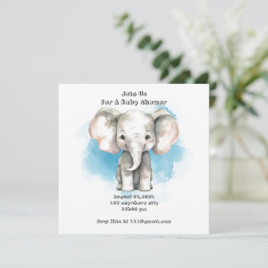 baby shower Boy-uitnodiging Save The Date (Staand voorkant)