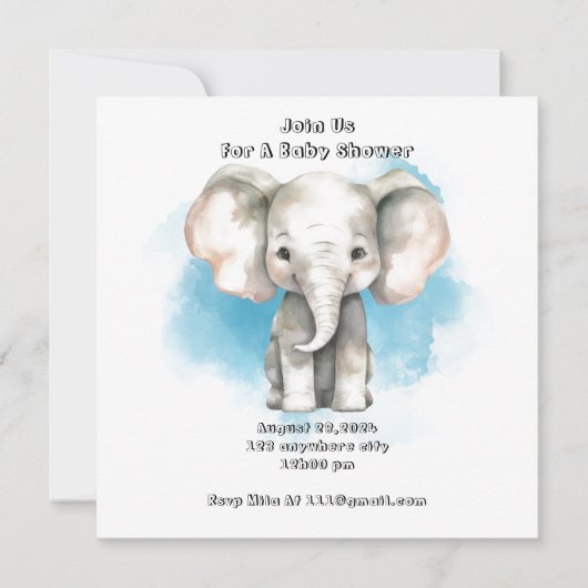 baby shower Boy-uitnodiging Save The Date (Voorkant)