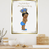 Baby shower Boy, wit blauw, elegant, 32x41 300pp. Poster (Keuken)