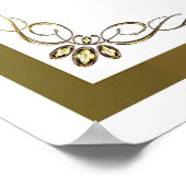 Baby shower Boy, wit blauw, elegant, 32x41 300pp. Poster (Hoek)