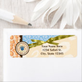 Baby shower Boys Blue Safari Thema Uitnodiging Etiket (Insitu)