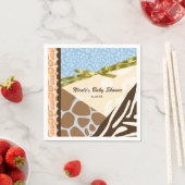 Baby shower Boys Blue Safari themafeest Servetten (Insitu)