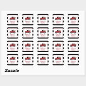 Baby shower brandweerwagen Vierkante Sticker (Vel)