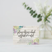 Baby shower Breng alsjeblieft een boek in plaats v Informatiekaartje (Staand voorkant)