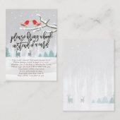 Baby shower Breng alsjeblieft een boek in plaats v Informatiekaartje (Voorkant / Achterkant)