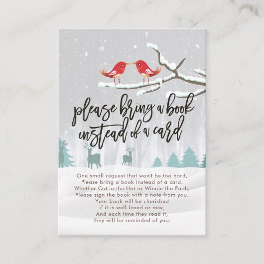 Baby shower Breng alsjeblieft een boek in plaats v Informatiekaartje (Voorkant)