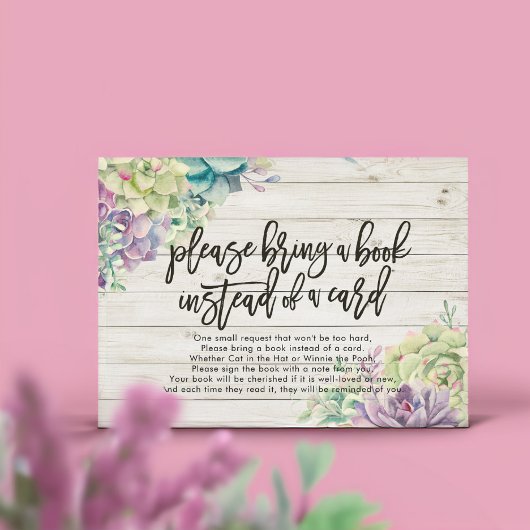 Baby shower Breng alsjeblieft een boek in plaats v Informatiekaartje