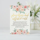 Baby shower Breng alsjeblieft een boek in plaats v Kaart (Staand voorkant)