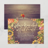 Baby shower Breng alsjeblieft een boek in plaats v Kaart (Voorkant / Achterkant)