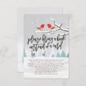 Baby shower Breng alsjeblieft een boek in plaats v Kaart (Voorkant / Achterkant)