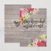 Baby shower Breng alsjeblieft een boek in plaats v Kaart (Voorkant / Achterkant)