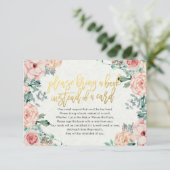 Baby shower Breng alsjeblieft een boek in plaats v Kaart (Staand voorkant)