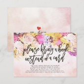 Baby shower Breng alsjeblieft een boek in plaats v Kaart (Voorkant / Achterkant)