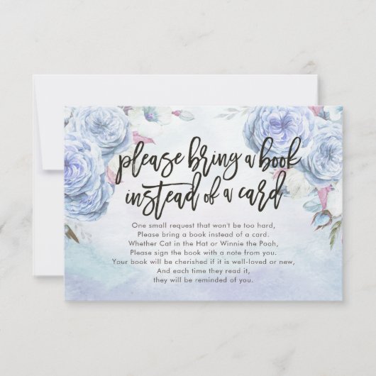 Baby shower Breng alsjeblieft een boek in plaats v Kaart (Voorkant)