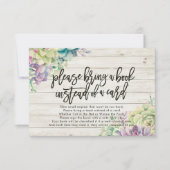 Baby shower Breng alsjeblieft een boek in plaats v Kaart (Voorkant)