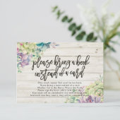 Baby shower Breng alsjeblieft een boek in plaats v Kaart (Staand voorkant)