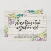 Baby shower Breng alsjeblieft een boek in plaats v Kaart (Voorkant / Achterkant)