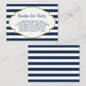 Baby shower Breng een Blauwe Stripes Invoegen van Informatiekaartje (Voorkant / Achterkant)
