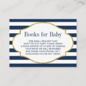 Baby shower Breng een Blauwe Stripes Invoegen van  Informatiekaartje (Voorkant)