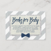 Baby shower Breng een Boek Boy Navy Bow Stropdas I Informatiekaartje (Voorkant)