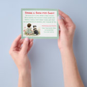 Baby Shower: Breng een boek voor de baby loterij Flyer (Hand)