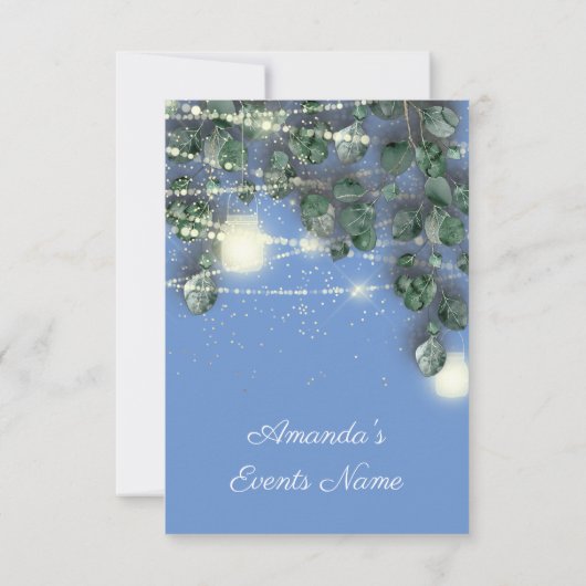 Baby shower Bridal Sweet 16th Confetti Mint Blue Kaart (Achterkant)