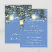 Baby shower Bridal Sweet 16th Confetti Mint Blue Kaart (Voorkant / Achterkant)