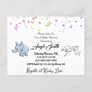 Baby shower Briefkaart