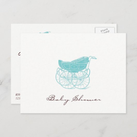 Baby shower Briefkaart (Voorkant / Achterkant)