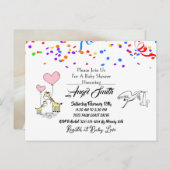 Baby shower Briefkaart (Voorkant / Achterkant)