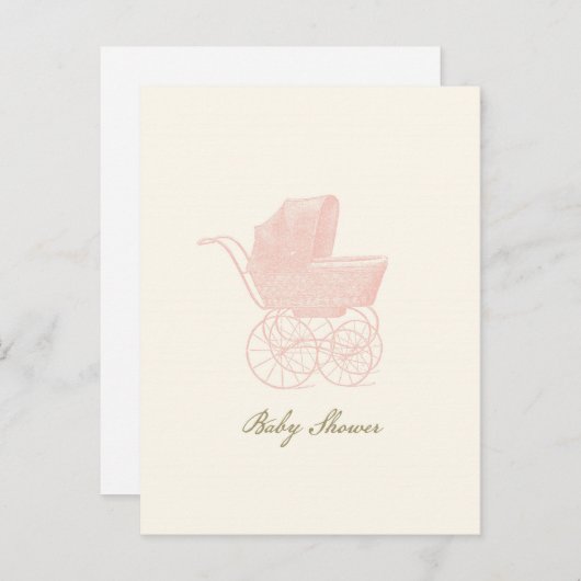 Baby shower Briefkaart (Voorkant / Achterkant)
