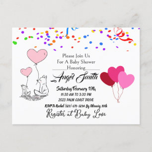 Baby shower briefkaart