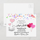 Baby shower briefkaart (Voorkant / Achterkant)