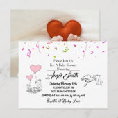 Baby shower Briefkaart (Voorkant / Achterkant)