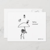 baby shower briefkaart (Voorkant / Achterkant)