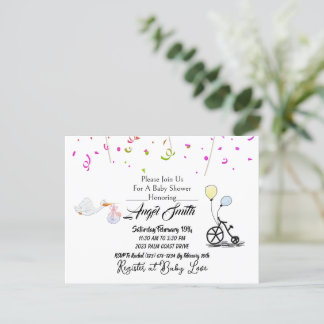 Baby shower briefkaart