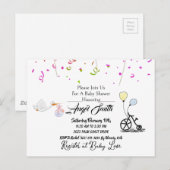 Baby shower briefkaart (Voorkant / Achterkant)