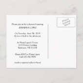 Baby shower Briefkaart - Clouds (Boy) (Achterkant)