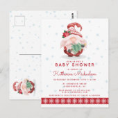 BABY SHOWER | Briefkaart met kerstcadeaus voor ker (Voorkant / Achterkant)