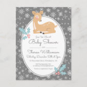 BABY SHOWER | Briefkaart Moeder der & Snowflakes (Voorkant)