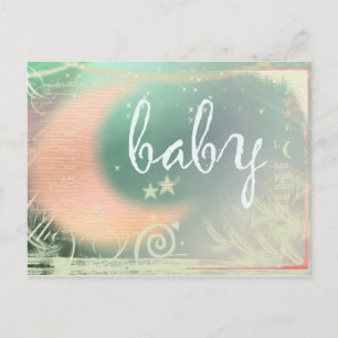 baby shower briefkaart-uitnodiging uitnodiging briefkaart