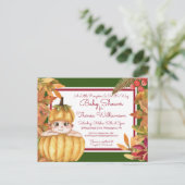 Baby Shower | Briefkaart voor het uitnodigen van k (Staand voorkant)