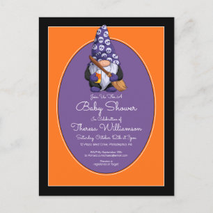 BABY SHOWER Briefkaart voor uitnodiging Gnome Ha