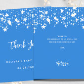 Baby shower Bright Blue Star budget bedankje
