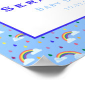 Baby shower Bright Rainbow Blue Sky Poster (Hoek)